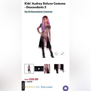 Girls Descendants 3 Audrey Costume, size 6/8